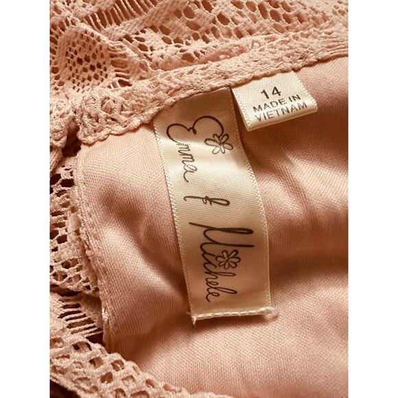 Emma & Michele Women's Sleeveless Lacey Light Pink Dress Size 14 - Picture 6 of 8